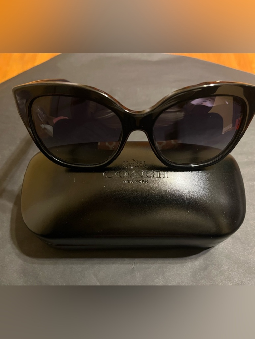 Coach Black Cat-Eye Women's Sunglasses
